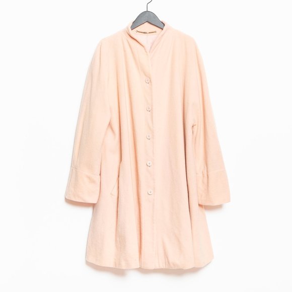 Mondi Vintage Baby Pink Wool-Blend Swing Coat - Size S/M - Picture 1 of 16